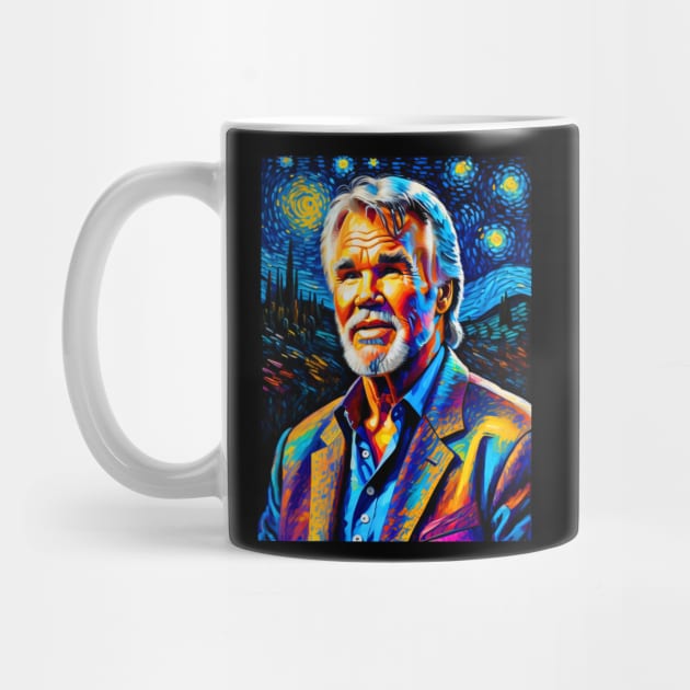 Kenny Rogers in starry night by FUN GOGH